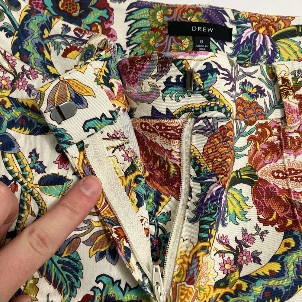DREW micro flare floral trousers
